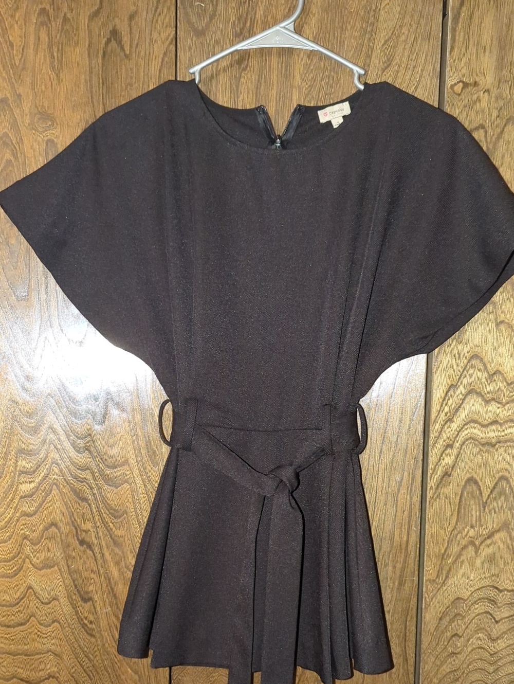 Cremieux Black Belted Top